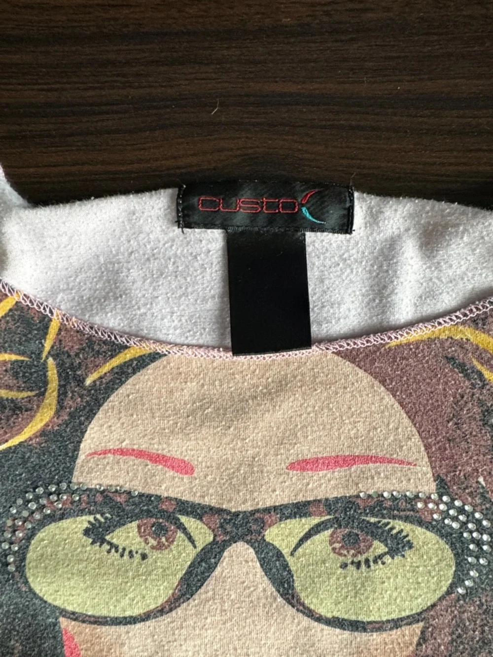 Custo Barcelona Multicolor Graphic Long Sleeve Top — Pink, Black & Yellow - Picture 2 of 5